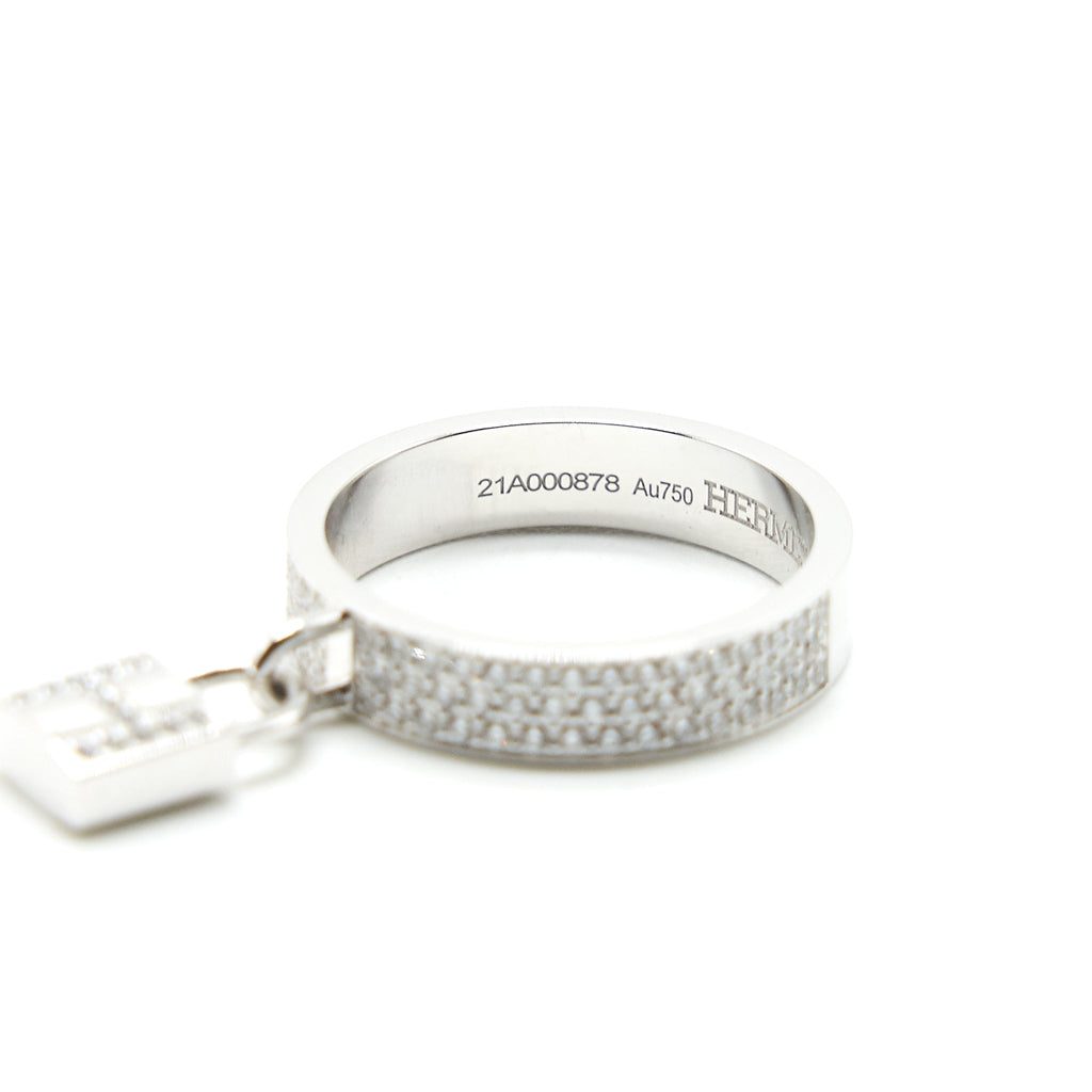 HERMES KELLY CLOCHETTE RING WHITE GOLD WITH DIMONDS