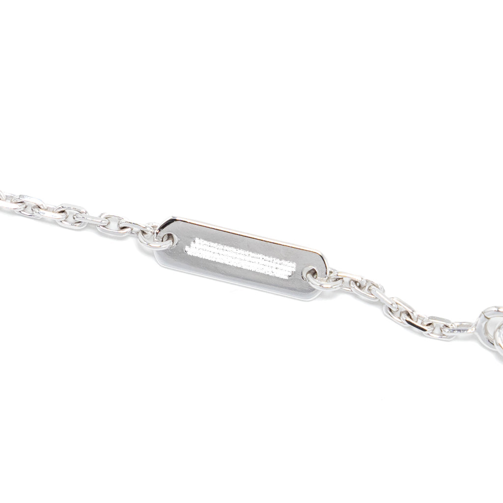 VAN CLEEF & ARPELS VINTAGE ALHAMBRA PENDANT WHITE GOLD GUILLOCHE