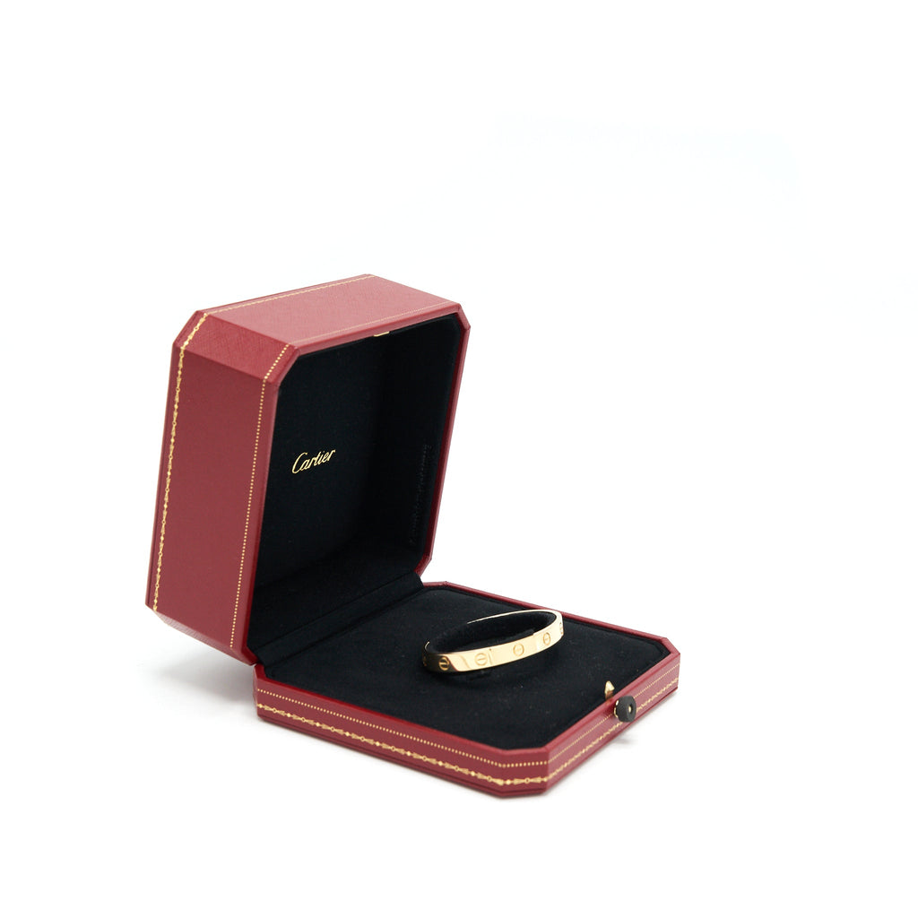 CARTIER LOVE CUFF BANGLE BRACELET IN YELLOW GOLD