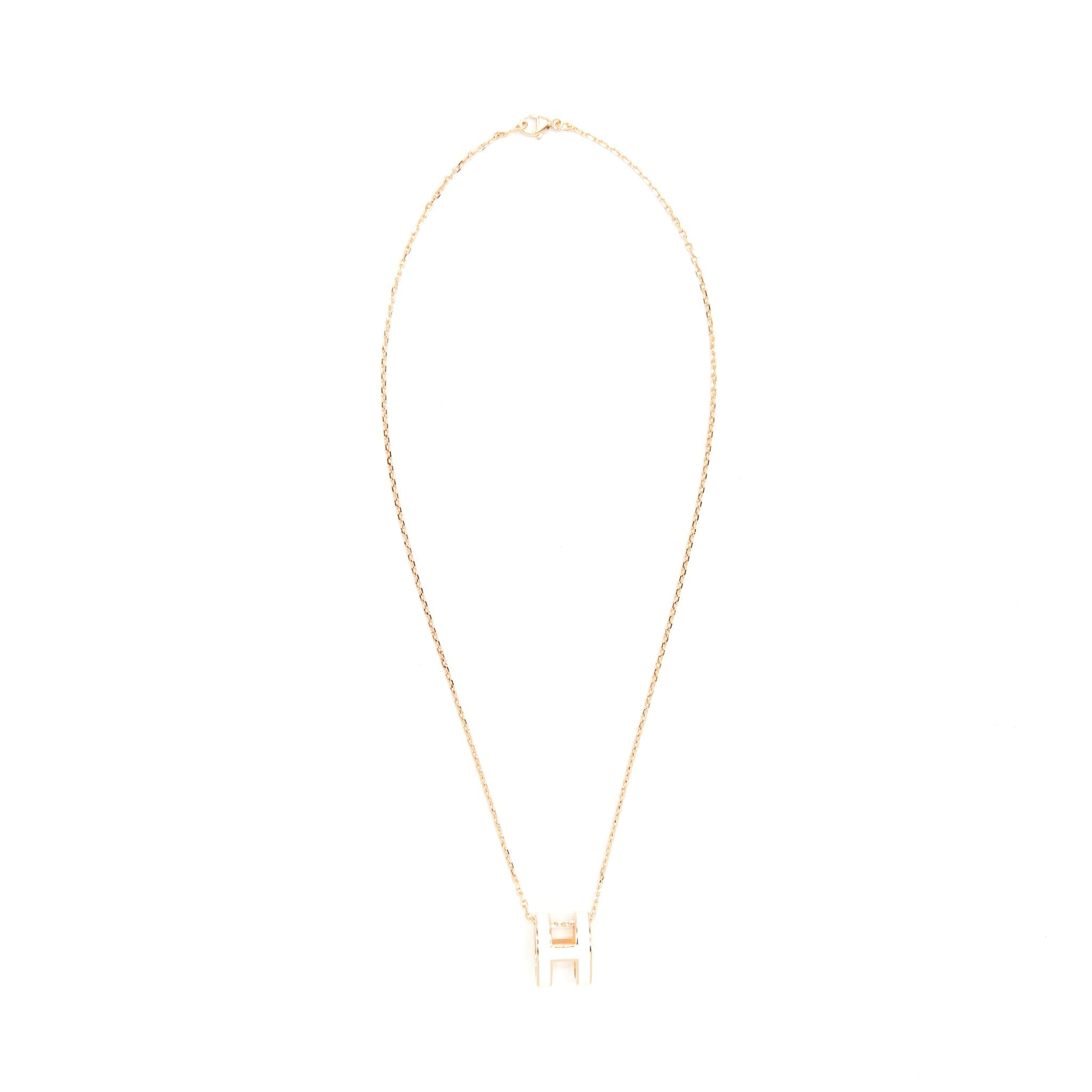 HERMES POP H PENDANT BLANC RGHW