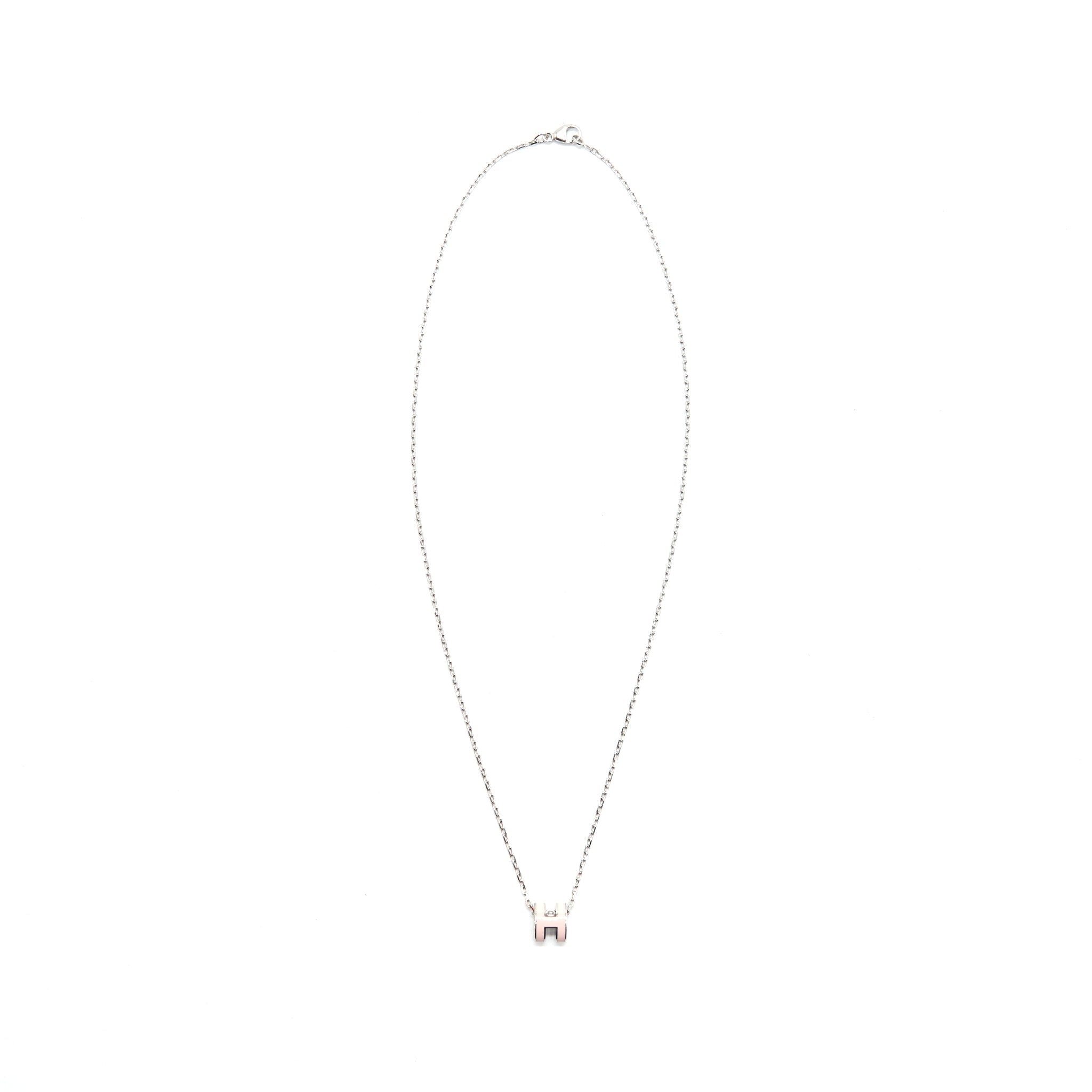 HERMES MINI POP H NECKLACE ROSE DRAGEE SHW