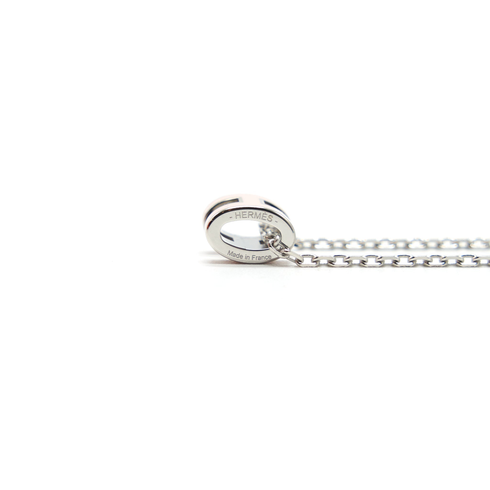 HERMES MINI POP H NECKLACE ROSE DRAGEE SHW