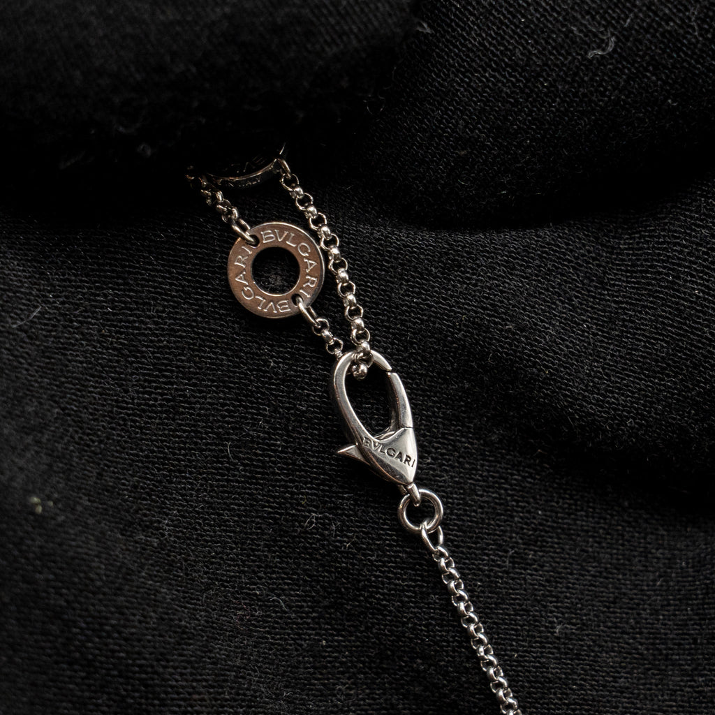 BVLGARI MINI B.ZERO NECKLACE WHITE GOLD PAVED DIAMONDS