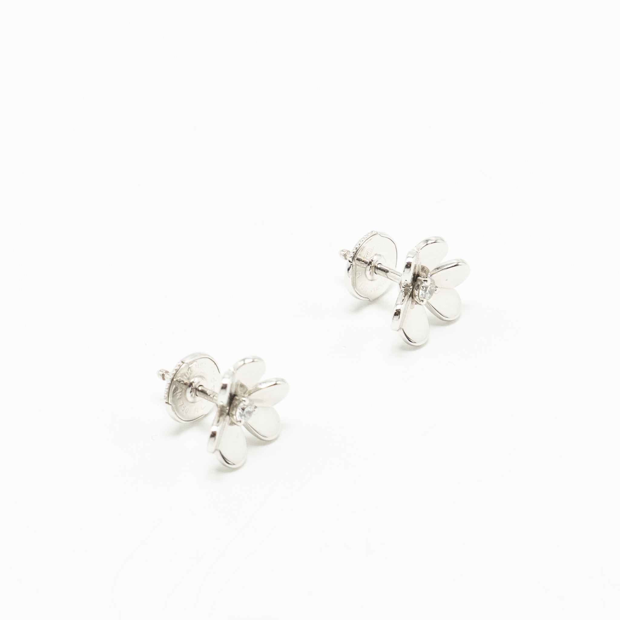 VAN CLEEF AND ARPELS FRIVOLE EARRINGS WHITE GOLD/DIAMONDS