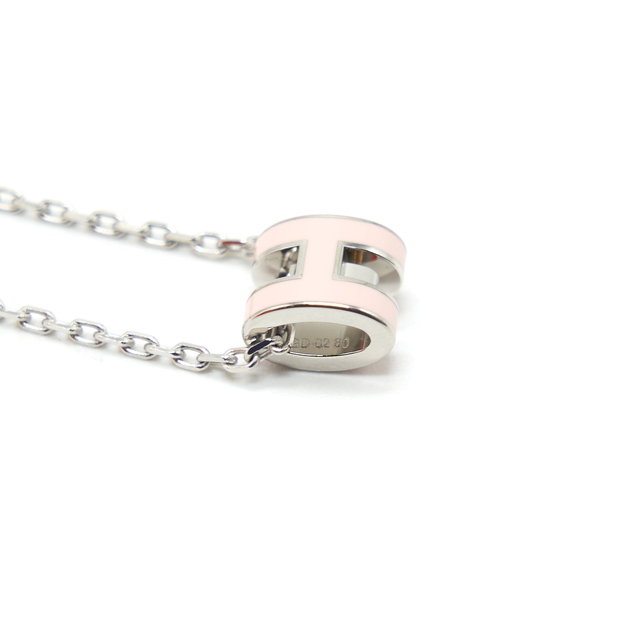 HERMES MINI POP H NECKLACE ROSE DRAGEE SHW