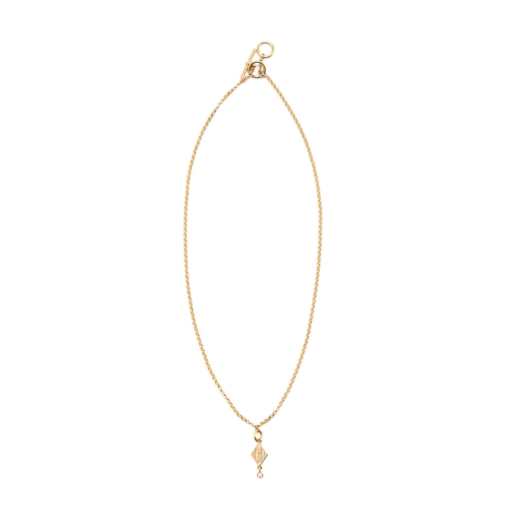 HERMES GAMBADE PENDANT ROSE GOLD WITH ONE DIAMOND