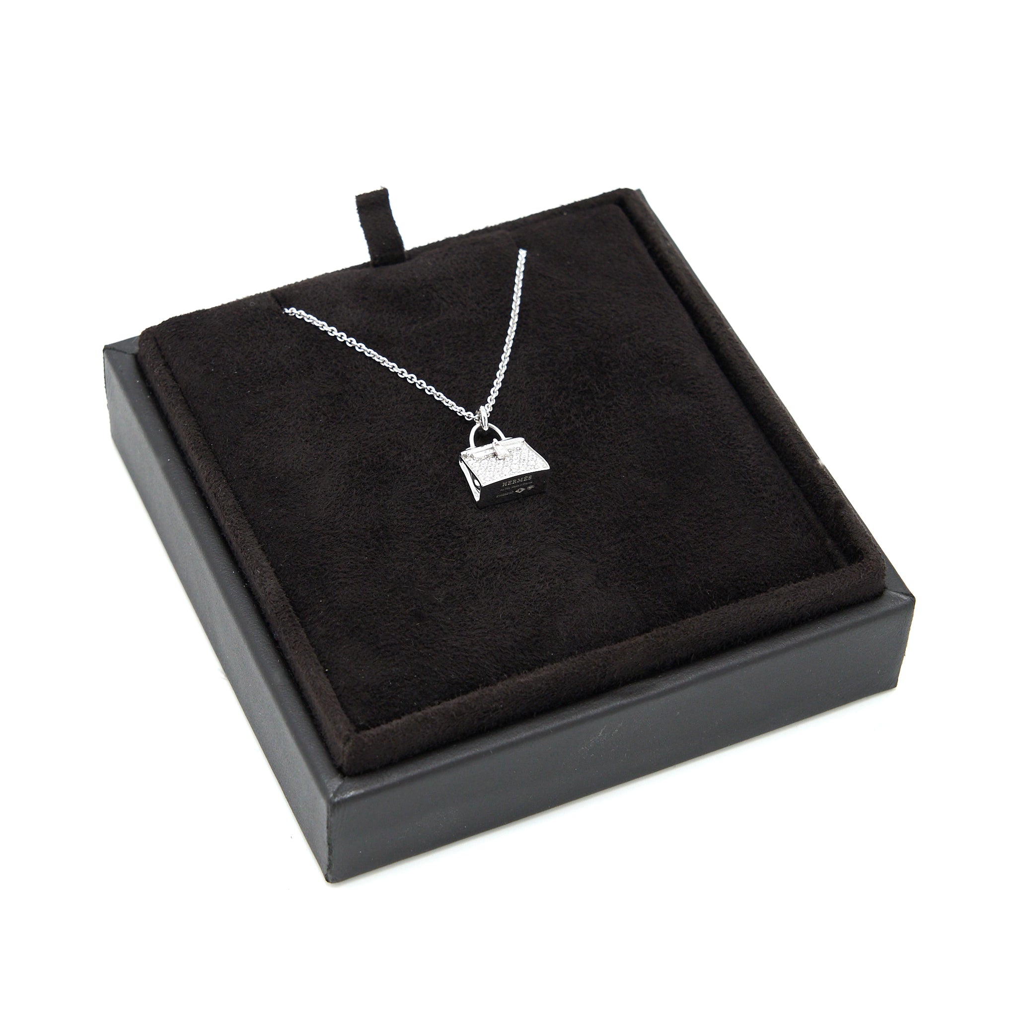 HERMES KELLY AMULETTES PENDANT WHITE GOLD WITH DIAMONDS