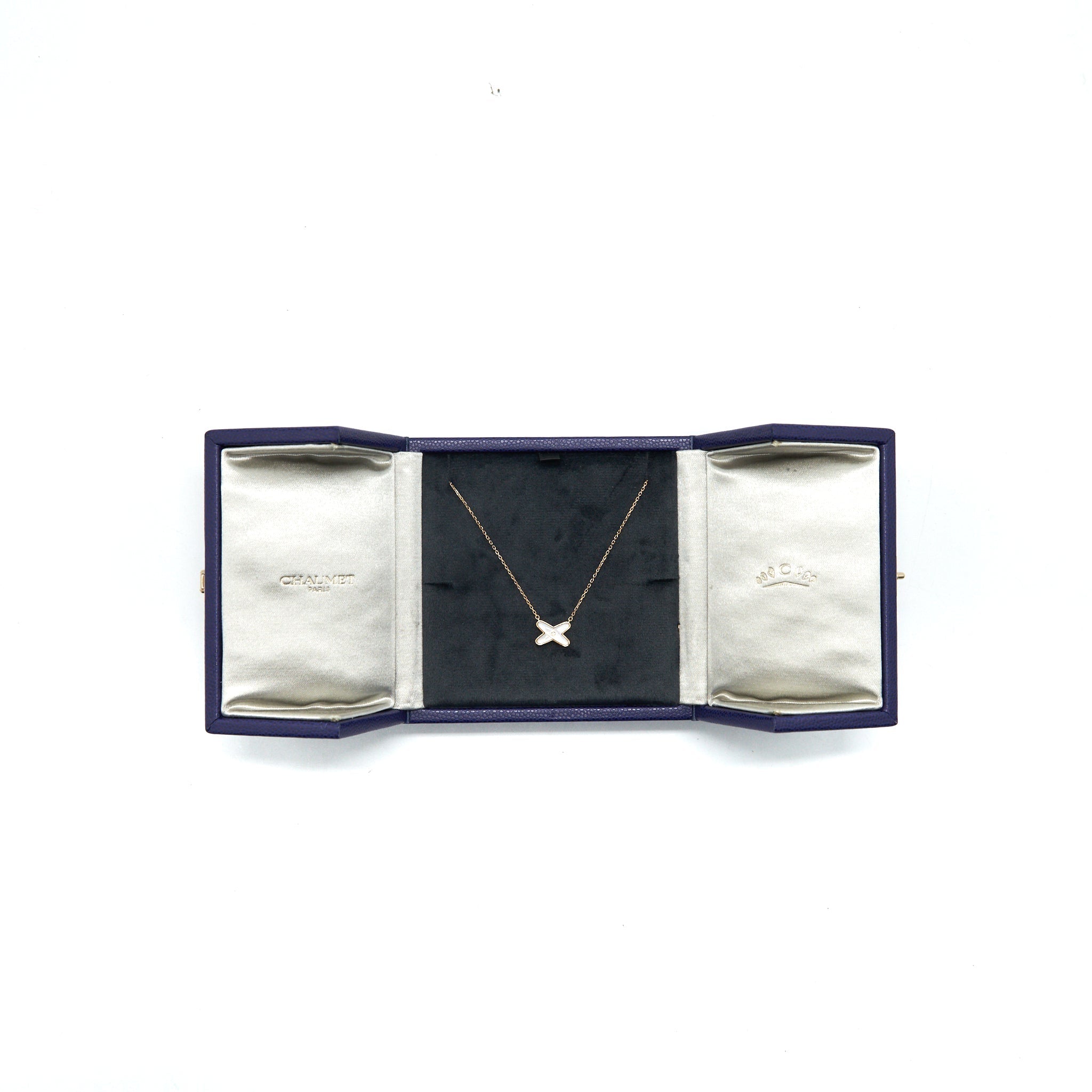 CHAUMET JEUX DE LIENS PENDANT ROSE-GOLD DIAMOND AND MOTHER-OF-PEARL
