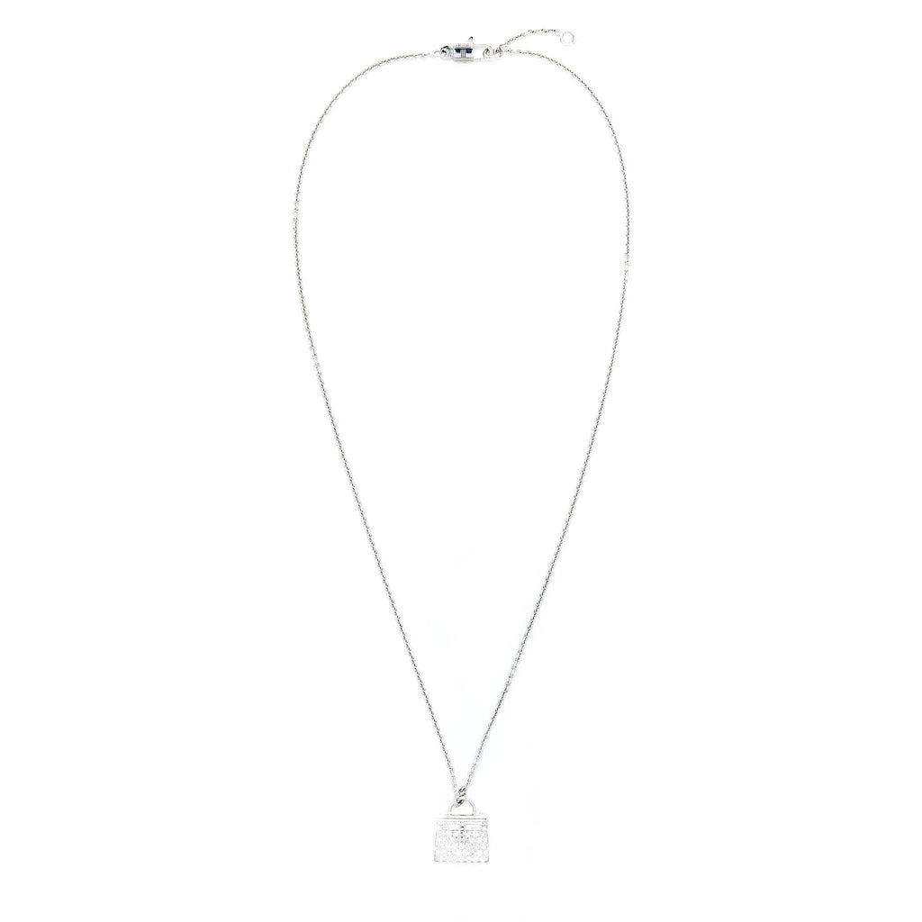 HERMES KELLY AMULETTES PENDANT WHITE GOLD WITH DIAMONDS