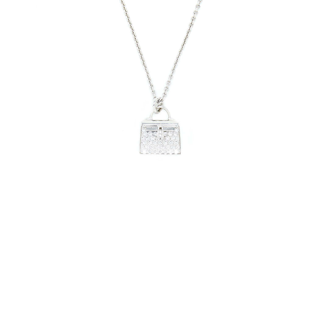 HERMES KELLY AMULETTES PENDANT WHITE GOLD WITH DIAMONDS