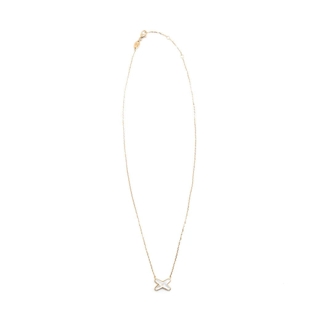 CHAUMET JEUX DE LIENS PENDANT ROSE-GOLD DIAMOND AND MOTHER-OF-PEARL