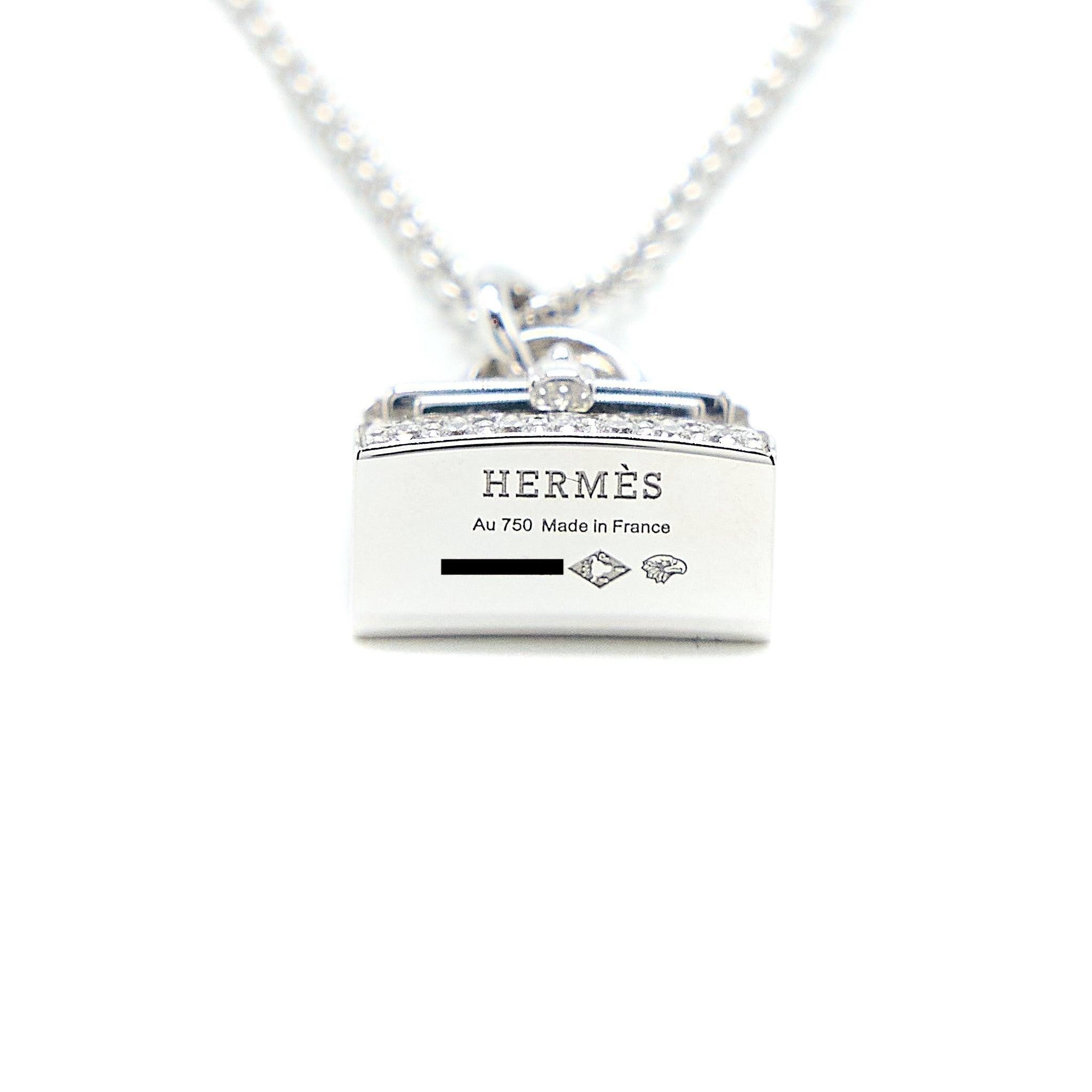 HERMES KELLY AMULETTES PENDANT WHITE GOLD WITH DIAMONDS