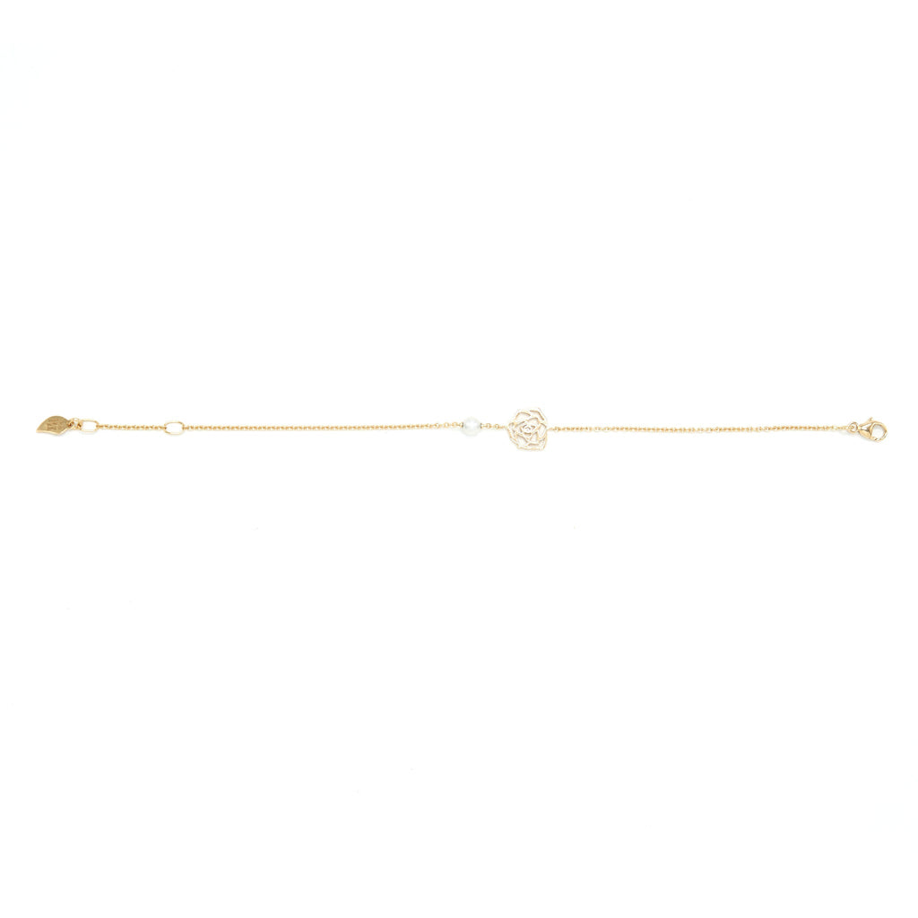 PIAGET ROSE BRACELET IN ROSE-GOLD PEARL DIAMOND