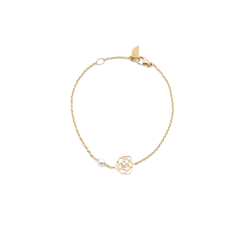 PIAGET ROSE BRACELET IN ROSE-GOLD PEARL DIAMOND
