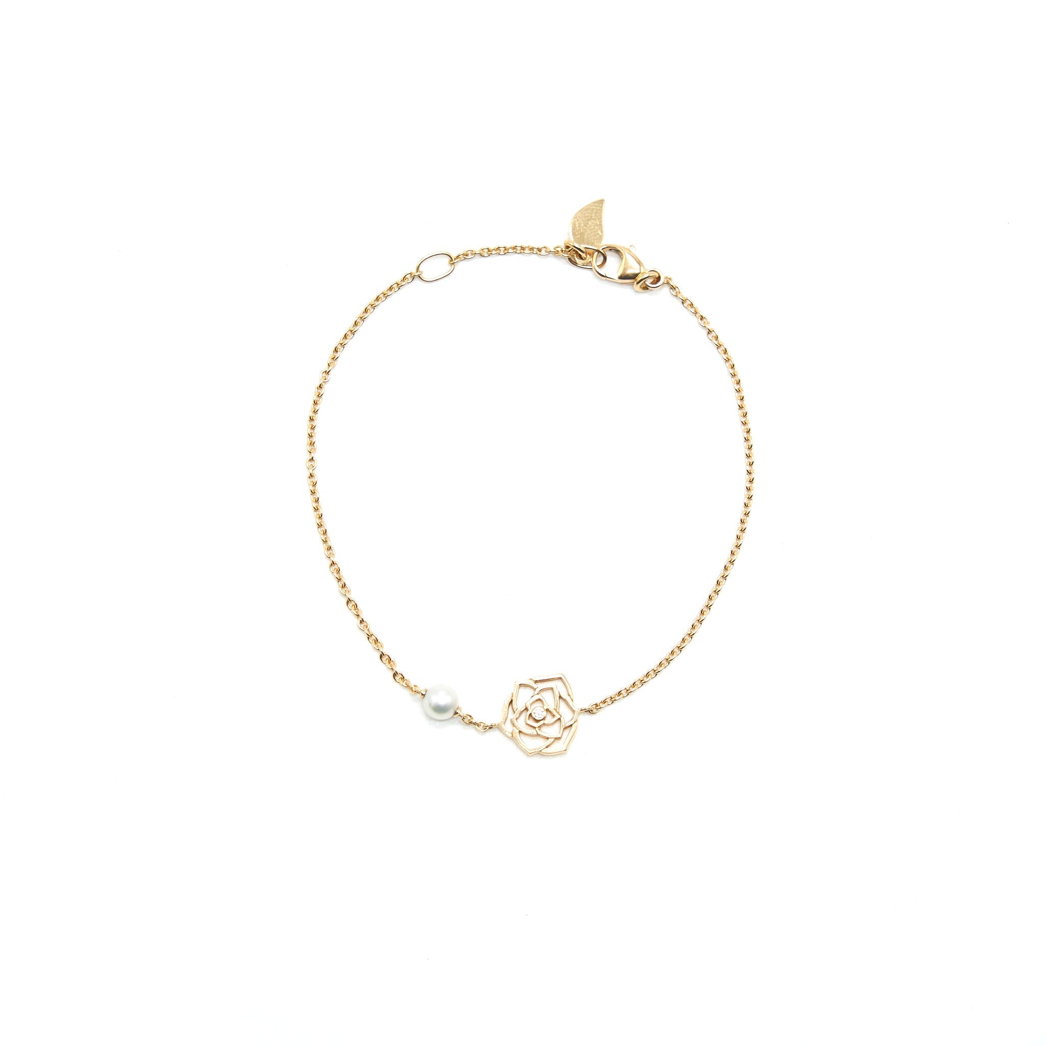 PIAGET ROSE BRACELET IN ROSE-GOLD PEARL DIAMOND