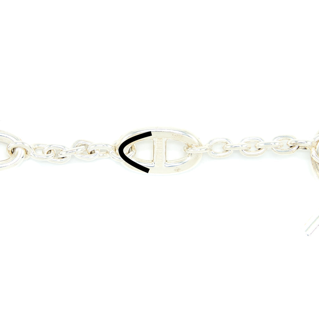 HERMES 120CM FARANDOLE LONG NECKLACE SILVER TONE