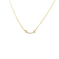TIFFANY T SMILE PENDANT 18K GOLD WITH DIAMONDS