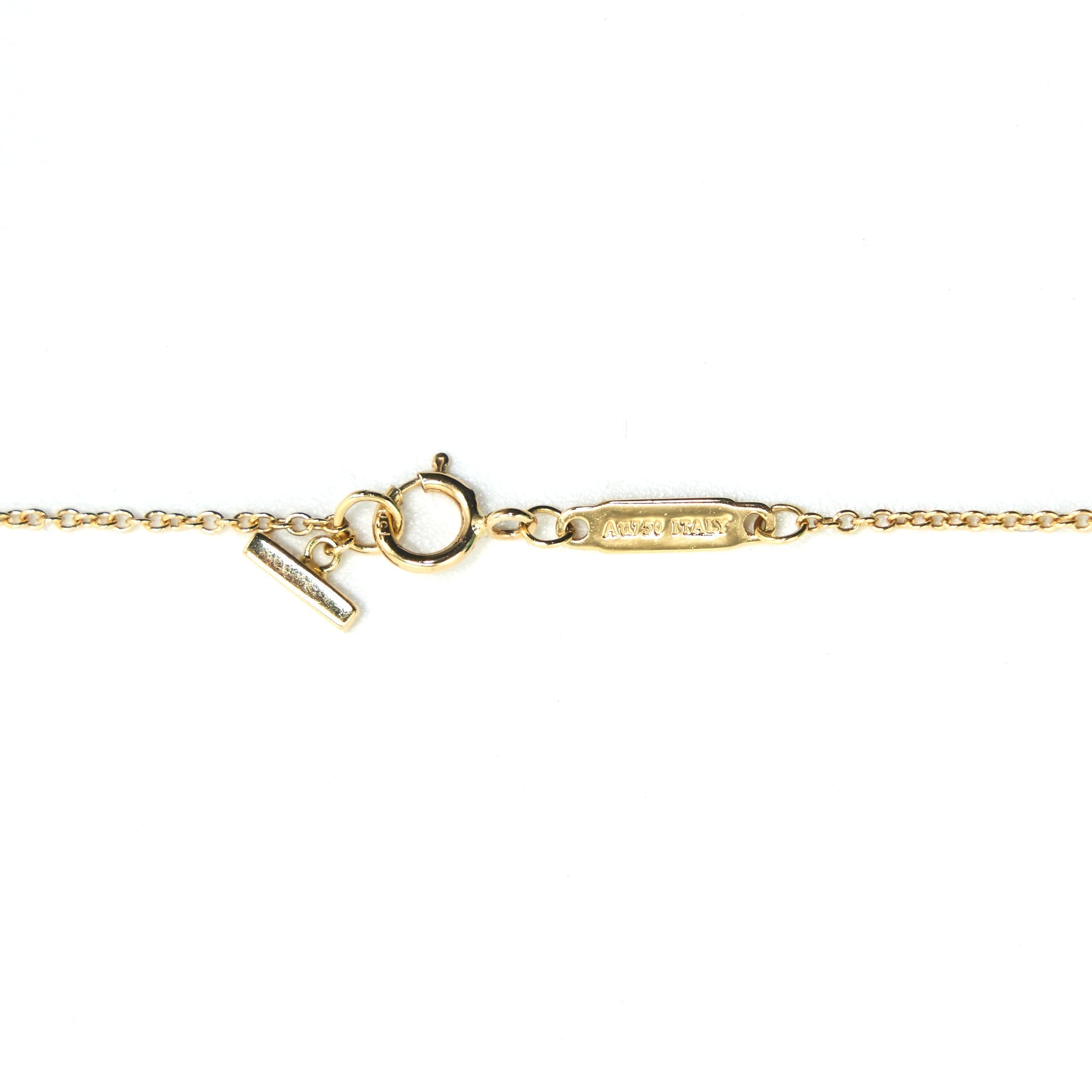 TIFFANY T SMILE PENDANT 18K GOLD WITH DIAMONDS