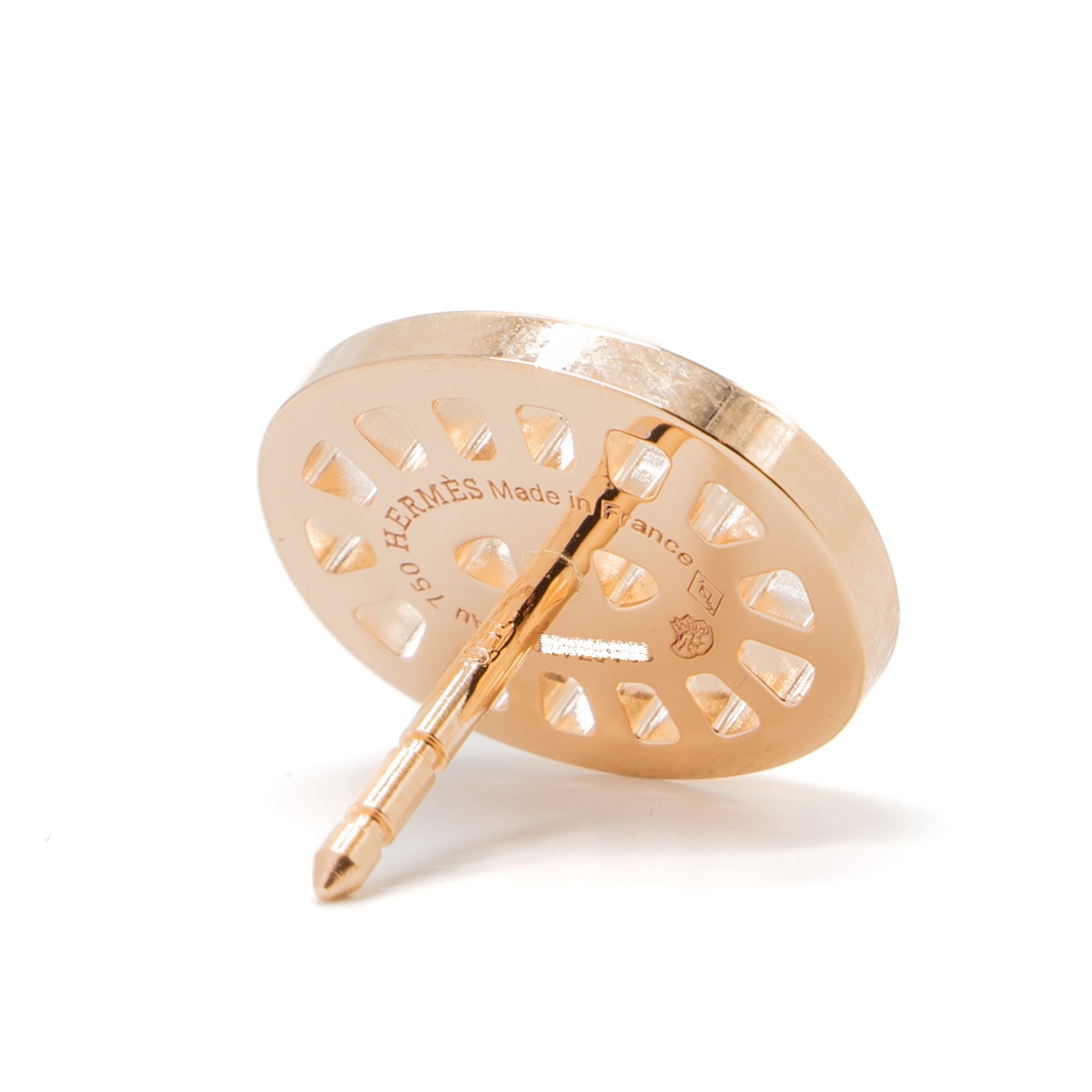 HERMES CHAINE D’ANCRE DIVINE STUD EARRINGS ROSE GOLD, DIAMONDS