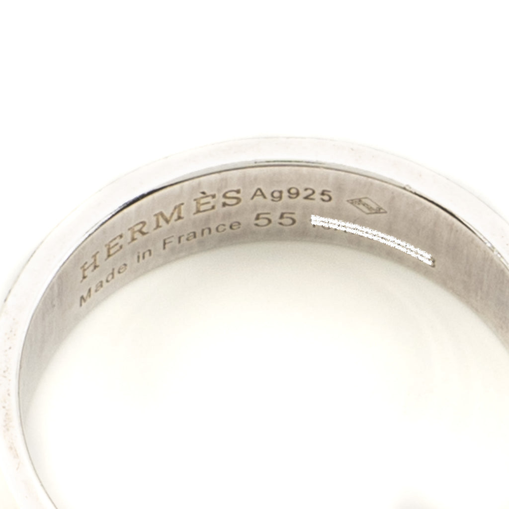 HERMES COLLIER DE CHIEN RING SILVER