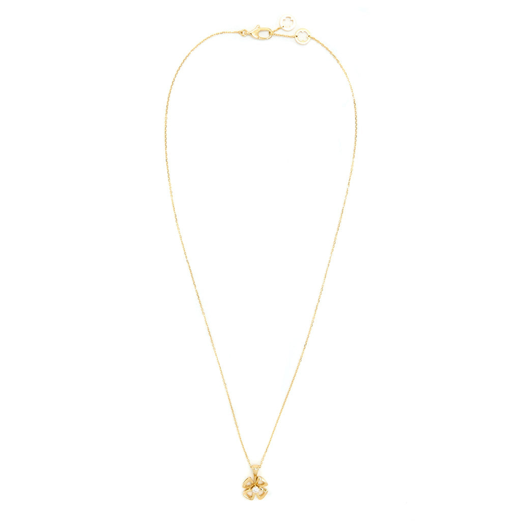 BVLGARI FOREVER NECKLACE YELLOW GOLD WITH ONE DIAMOND
