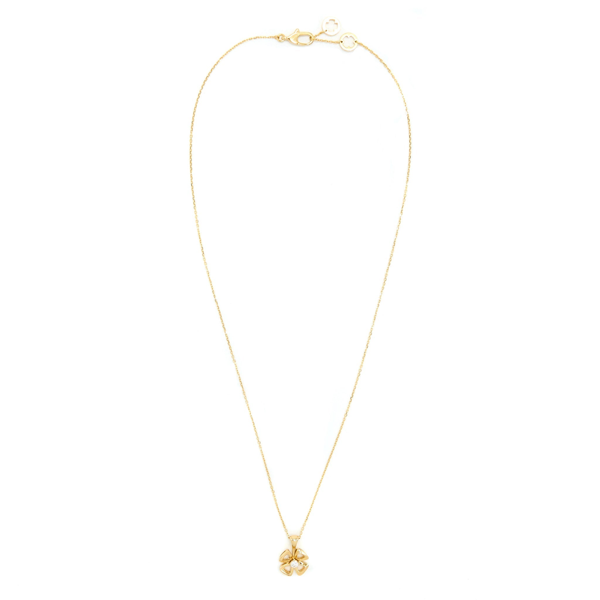BVLGARI FOREVER NECKLACE YELLOW GOLD WITH ONE DIAMOND