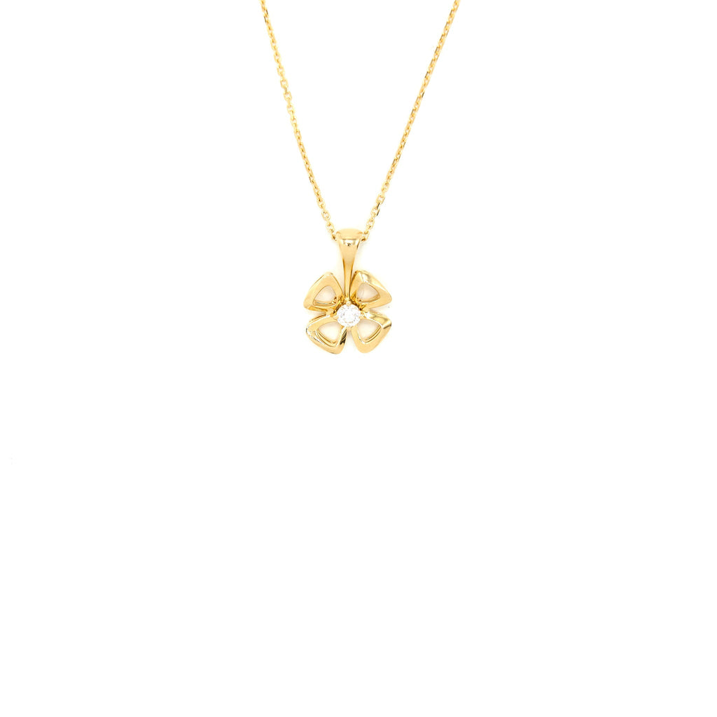 BVLGARI FOREVER NECKLACE YELLOW GOLD WITH ONE DIAMOND