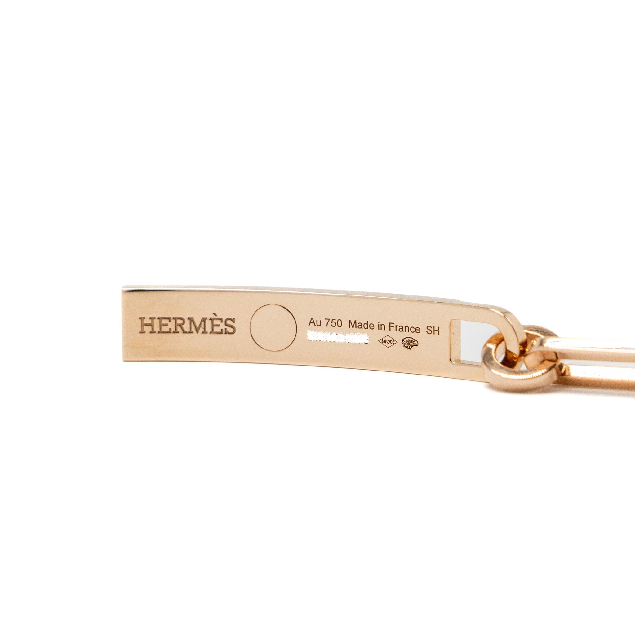 HERMES KELLY CHAINE BRACELET ROSE GOLD, DIAMONDS