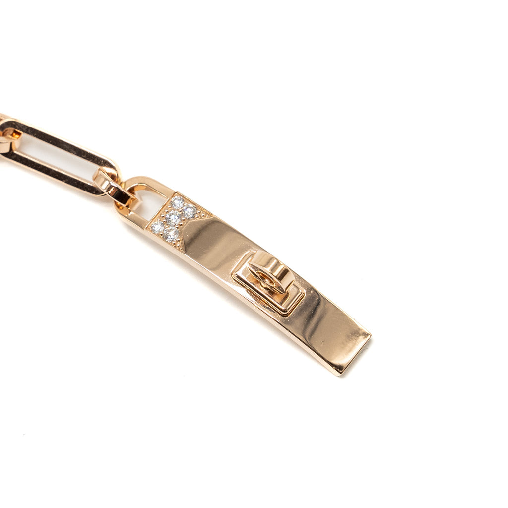 HERMES KELLY CHAINE BRACELET ROSE GOLD, DIAMONDS