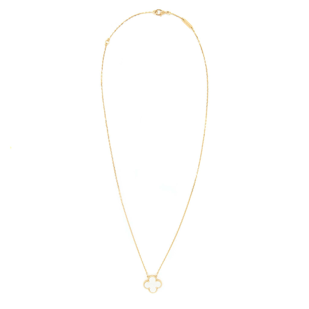 VAN CLEEF & ARPELS VINTAGE ALHAMBRA PENDANT MOTHER OF PEARL/YELLOW GOLD