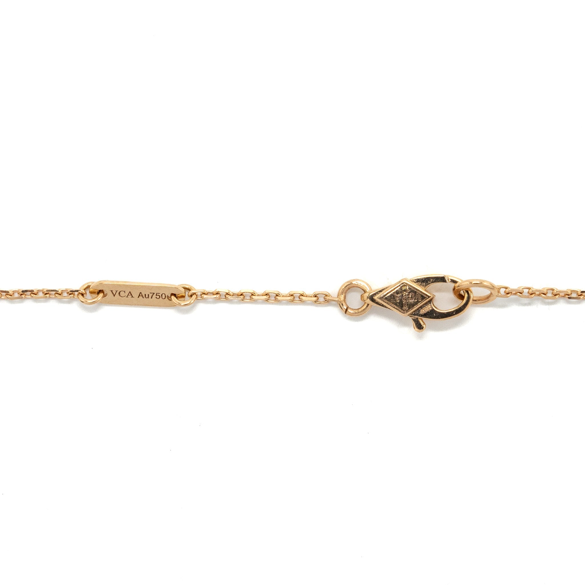 VAN CLEEF & ARPELS SWEET VINTAGE ALHAMBRA PENDANT CARNELIAN ROSE GOLD