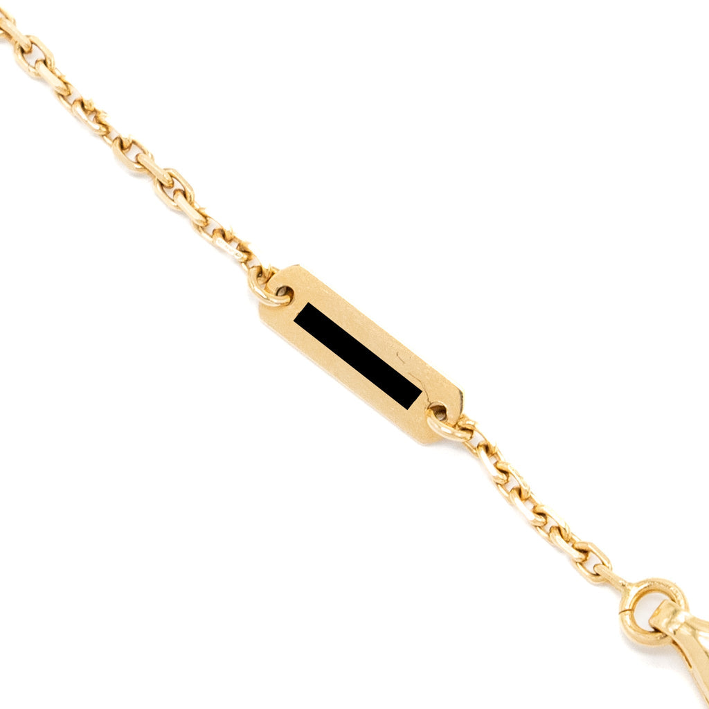 VAN CLEEF AND ARPELS VINTAGE ALHAMBRA PENDANT 18K YELLOW GOLD / CARNELIAN