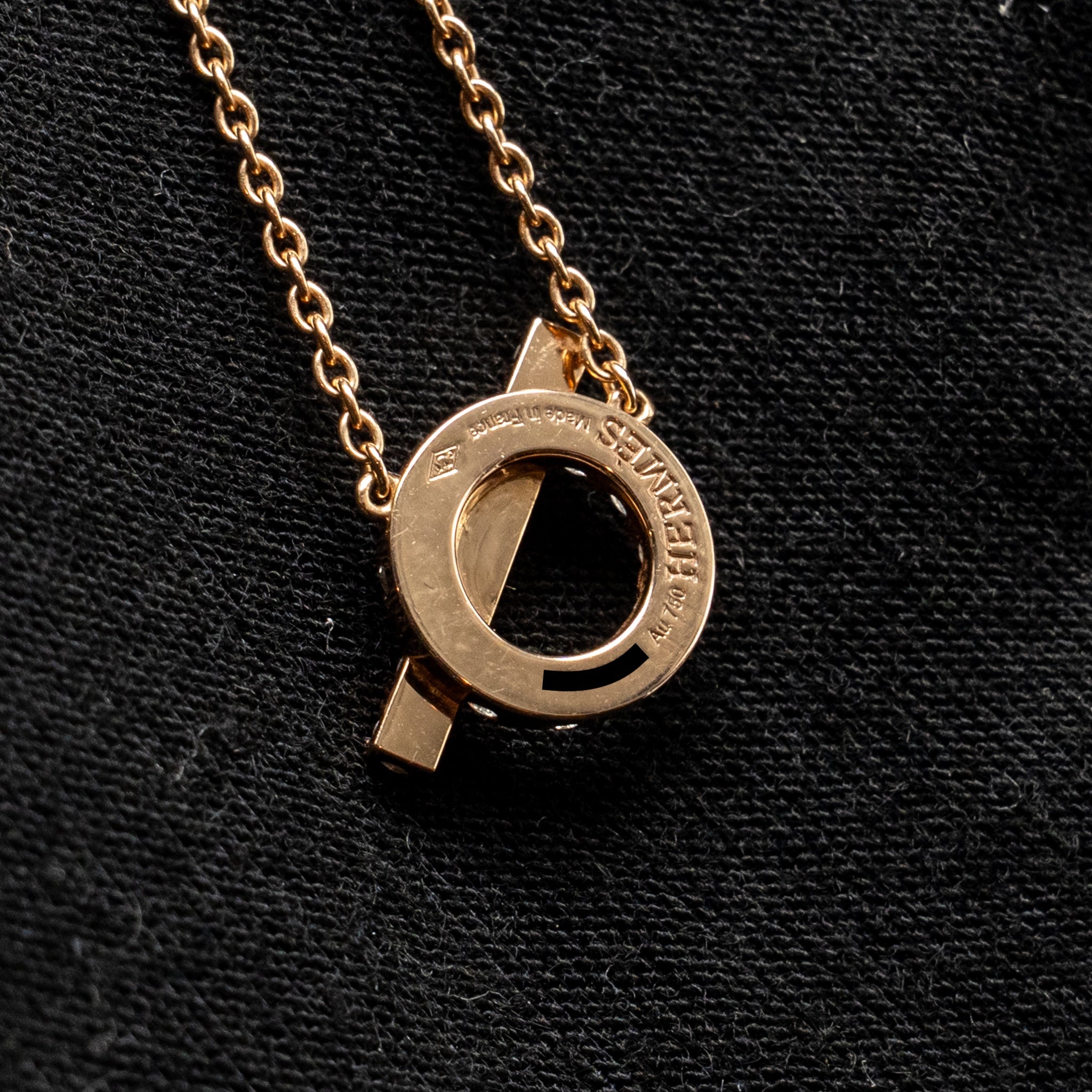 HERMES FINESSE PENDANT ROSE GOLD, DIAMONDS