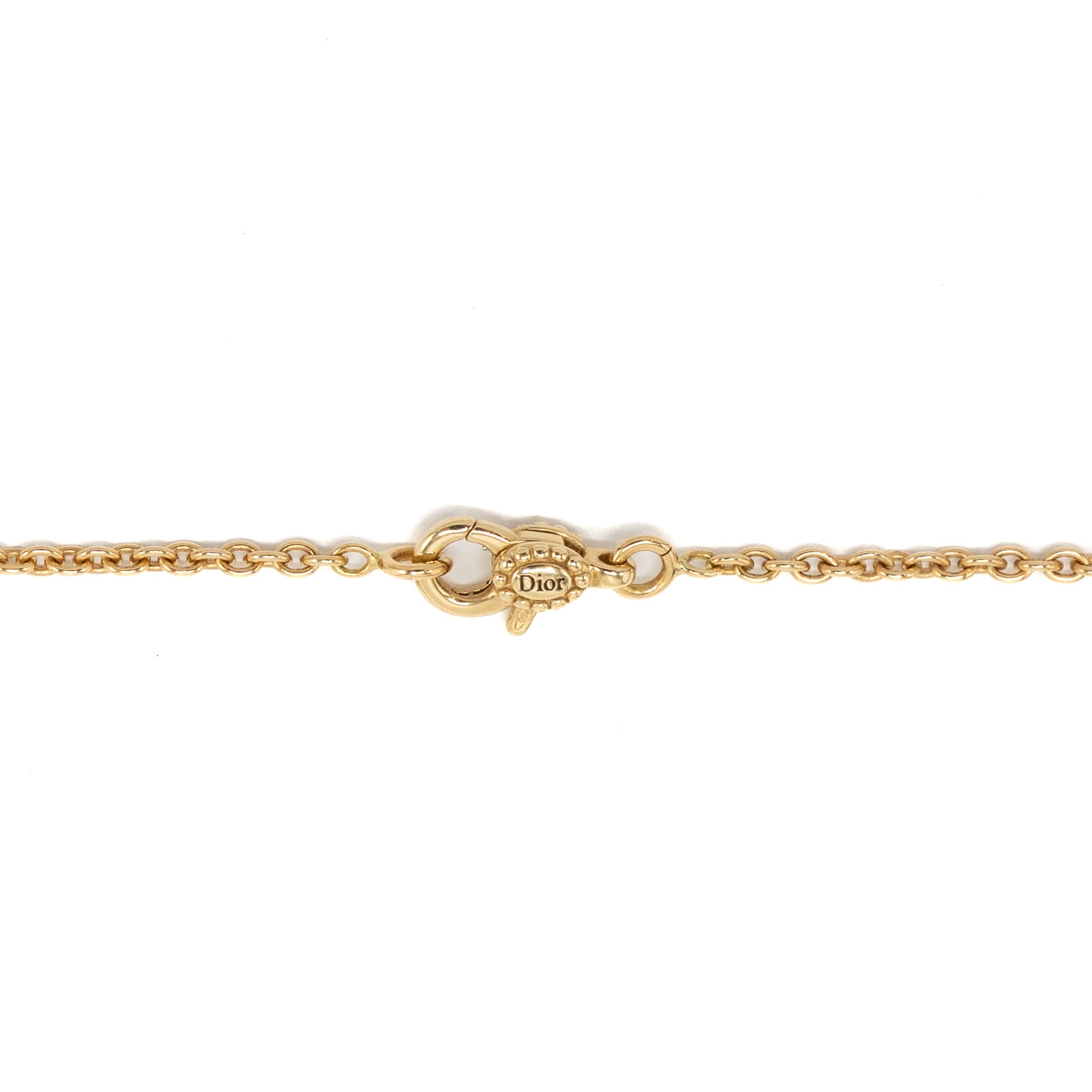 DIOR ROSE DES VENTS AND ROSE CELESTE NECKLACE YELLOW/WHITE GOLD/DIAMOND/MOTHER OF PEARL/ONYX
