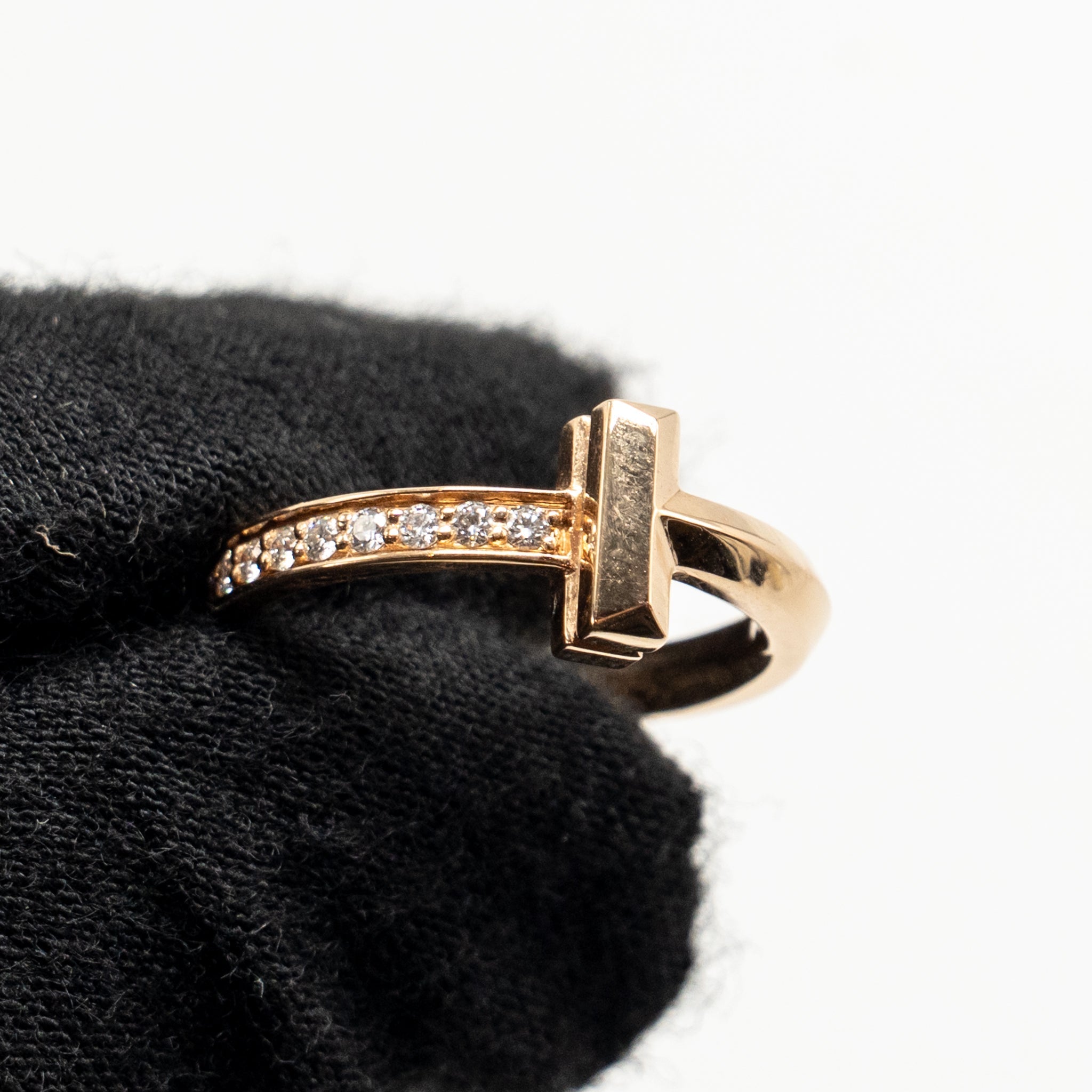 TIFFANY T1 RING ROSE GOLD DIAMONDS