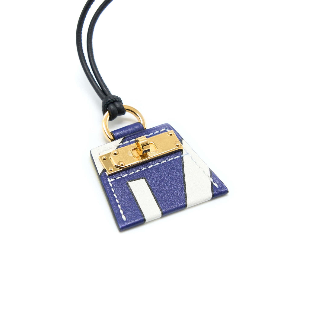 HERMES MONPETITKELLY PRINTED PENDANT SWIFT MULTICOLOURED GHW