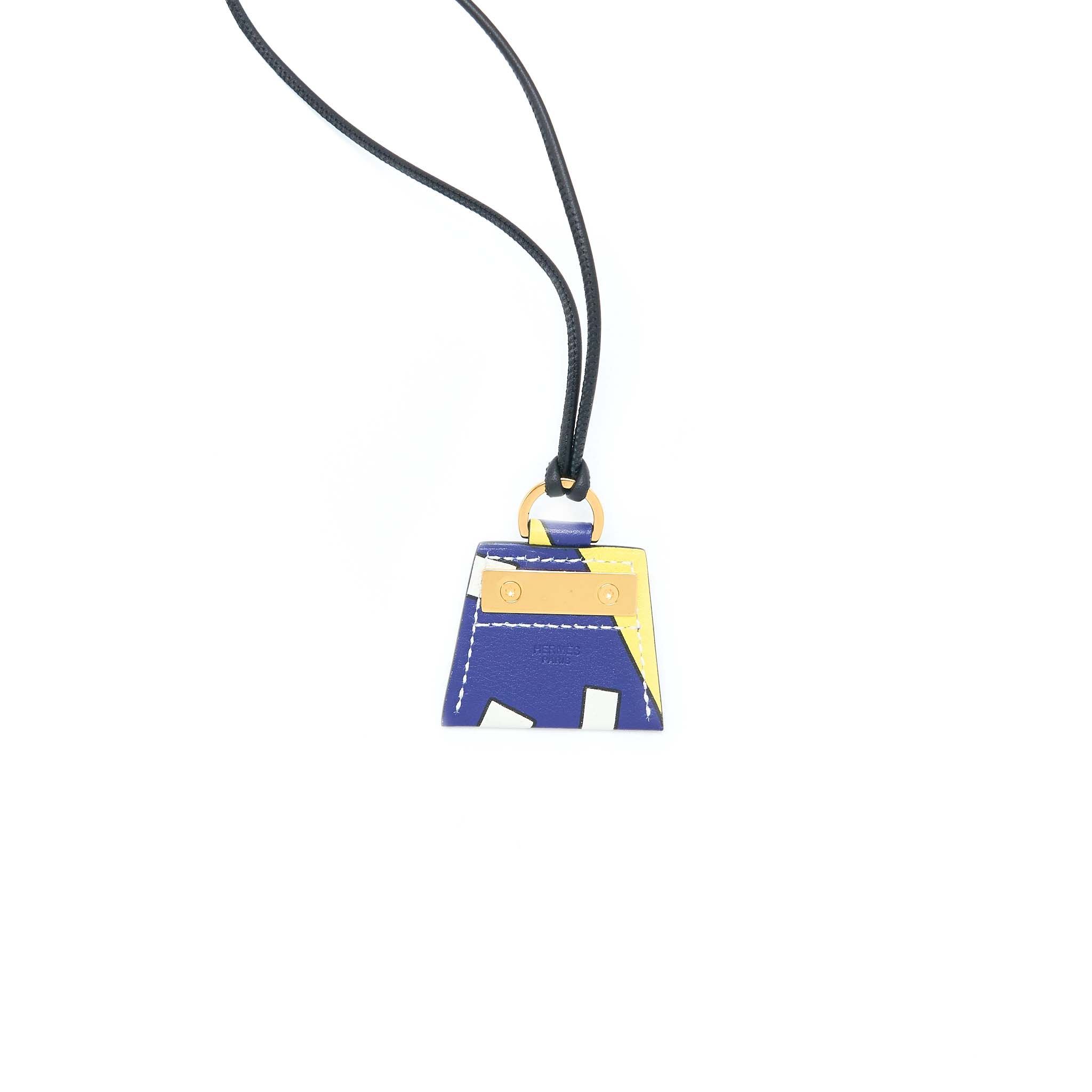 HERMES MONPETITKELLY PRINTED PENDANT SWIFT MULTICOLOURED GHW