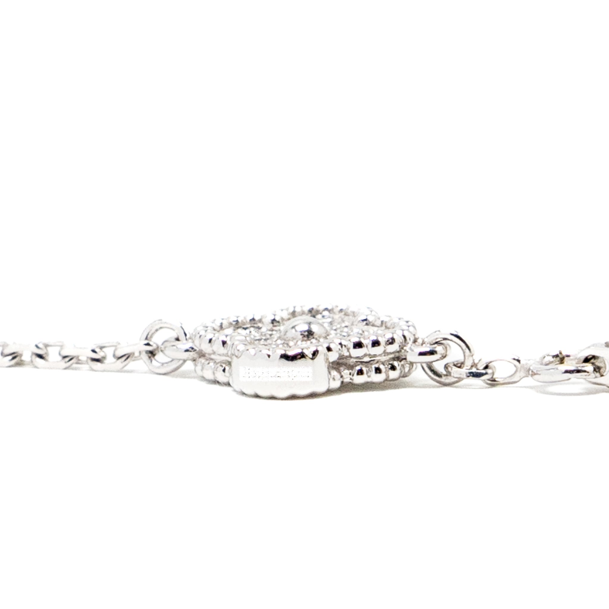 VAN CLEEF & ARPELS SWEET ALHAMBRA BRACELET 6 MOTIF, WHITE GOLD/ DIAMONDS