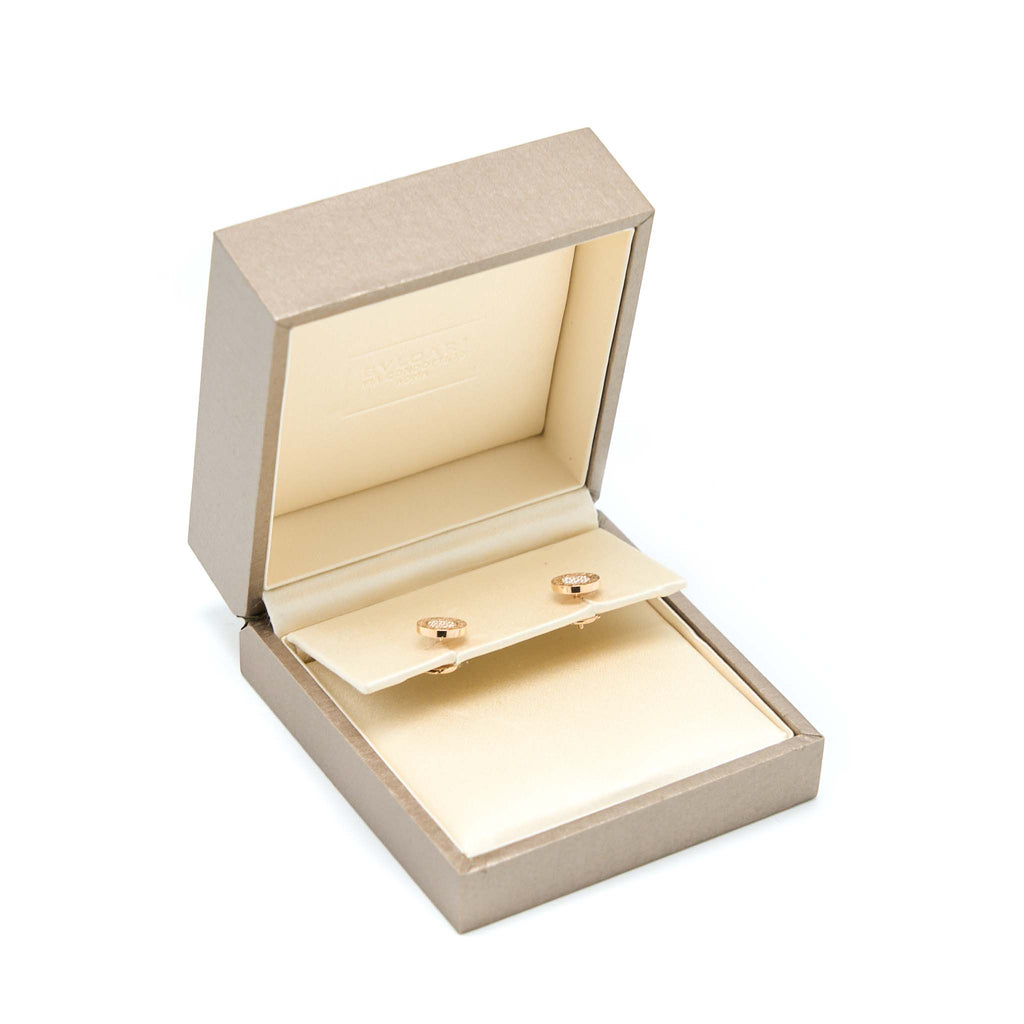 BVLGARI SINGLE EARRING ROSE GOLD DIAMONDS (SELL IN A SET)