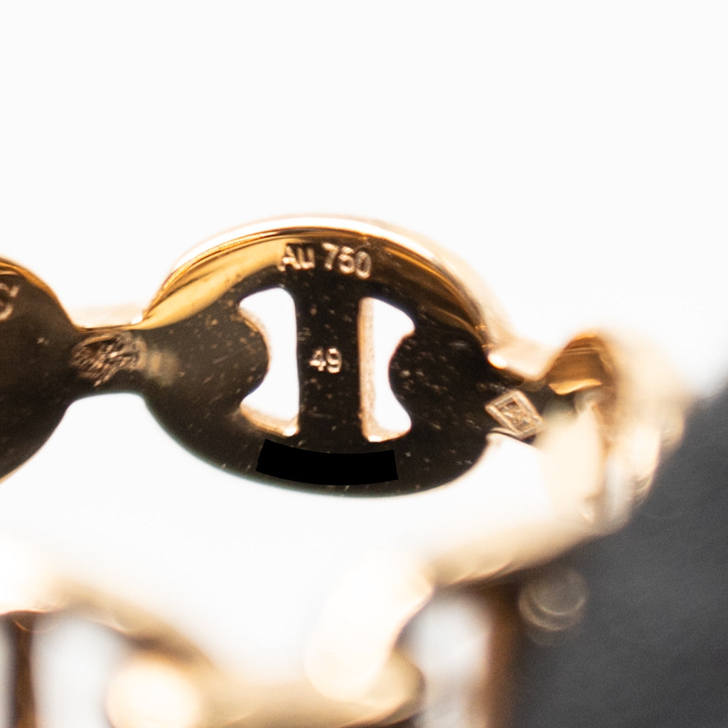 HERMES CHAINE D'ANCRE ENCHAINEE RING ROSE GOLD