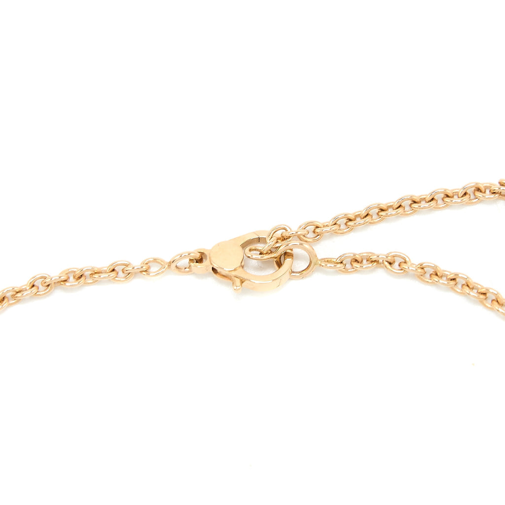 HERMES FINESSE LARIAT NECKLACE ROSE GOLD DIAMONDS