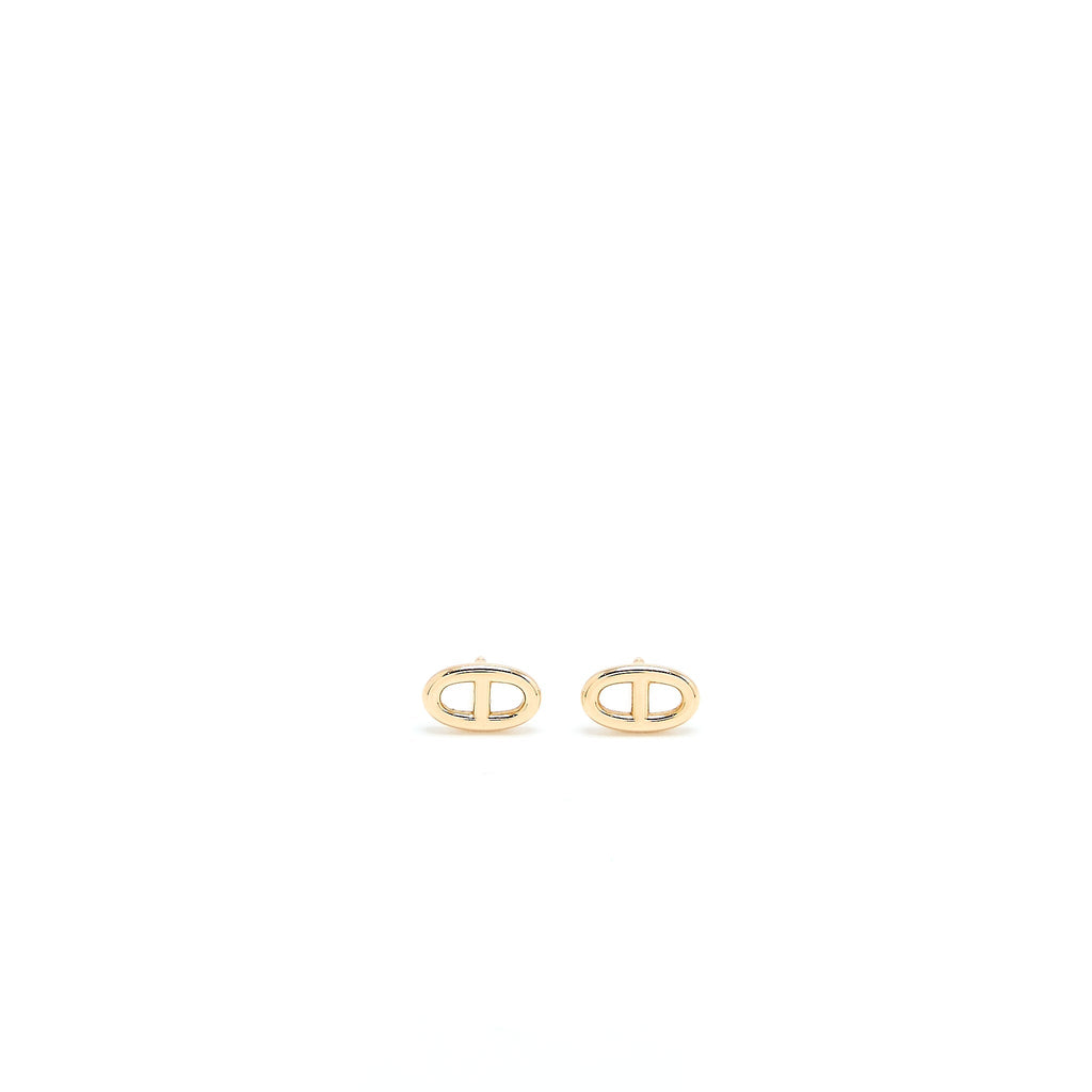 HERMES CHAINE D’ANCRE EARRINGS ROSE GOLD