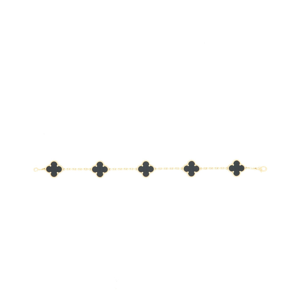 VAN CLEEF & ARPELS ALHAMBRA BRACELET 5 MOTIFS YELLOW GOLD