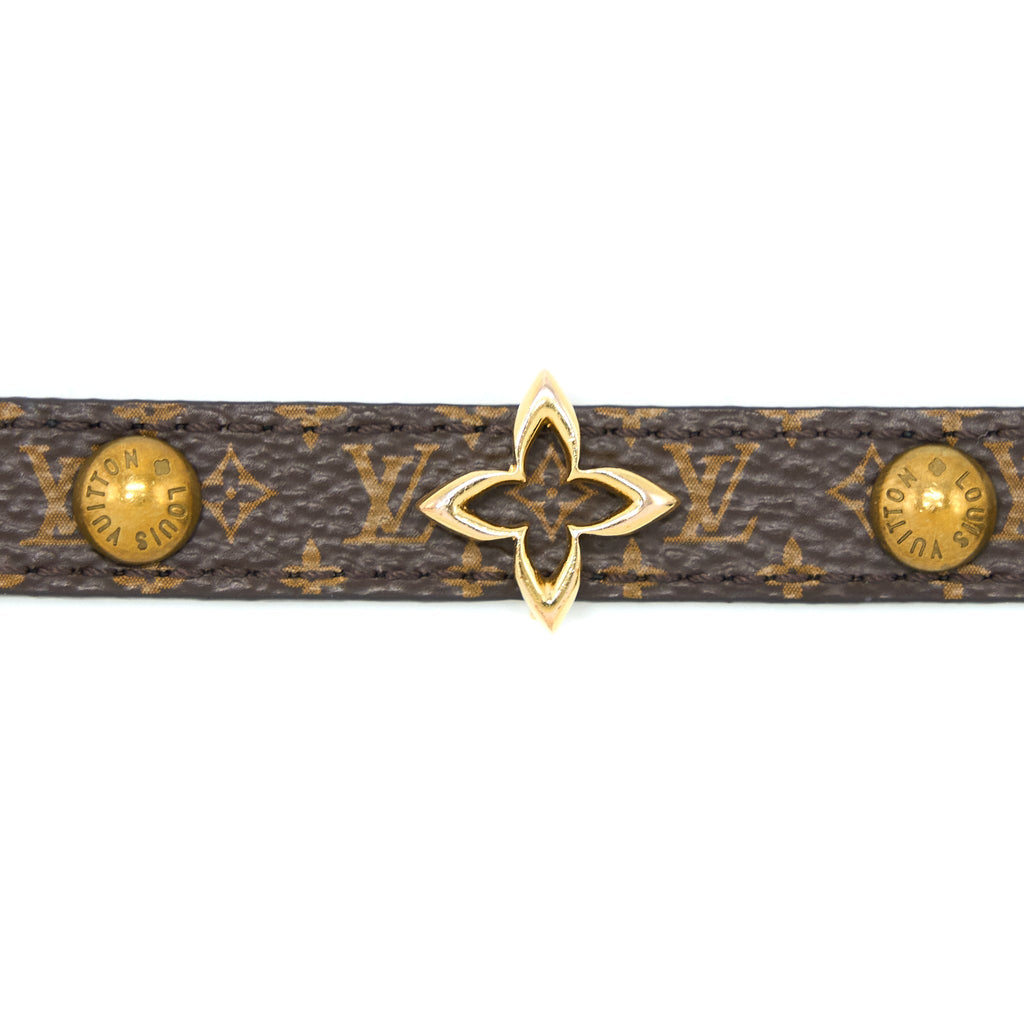 LOUIS VUITTON BLOOMING BRACELET MONOGRAM CANVAS GHW