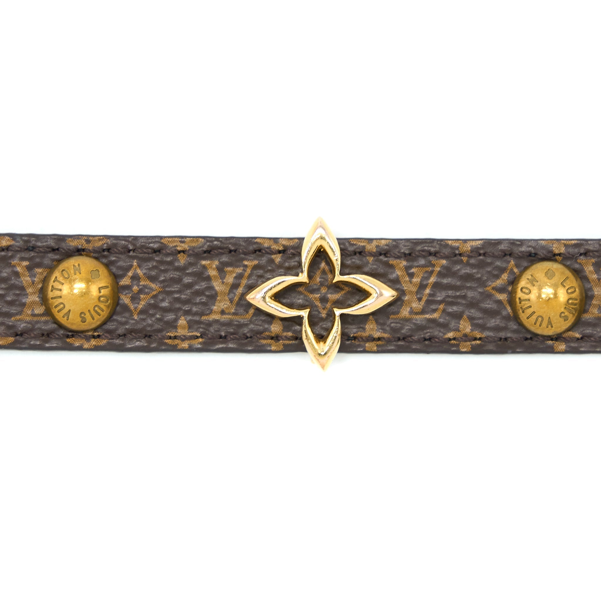 LOUIS VUITTON BLOOMING BRACELET MONOGRAM CANVAS GHW