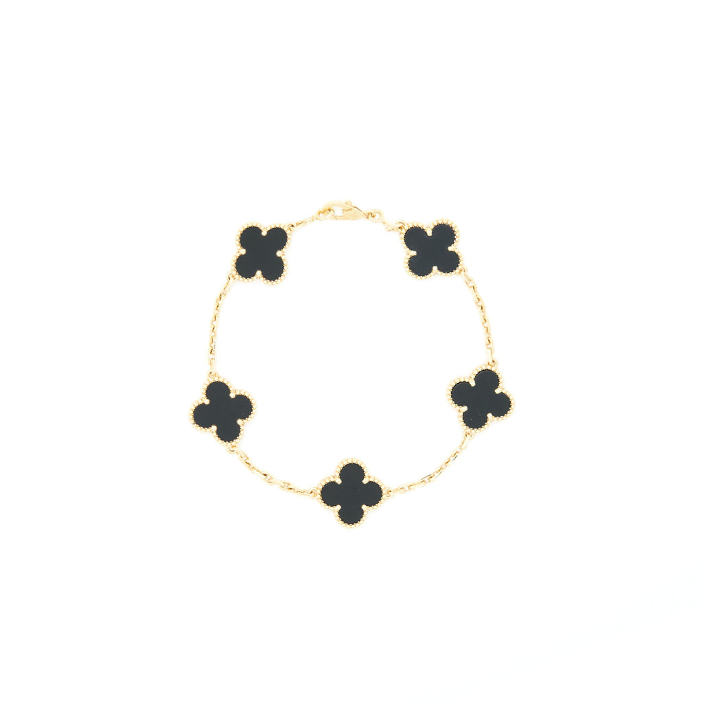 VAN CLEEF & ARPELS ALHAMBRA BRACELET 5 MOTIFS YELLOW GOLD