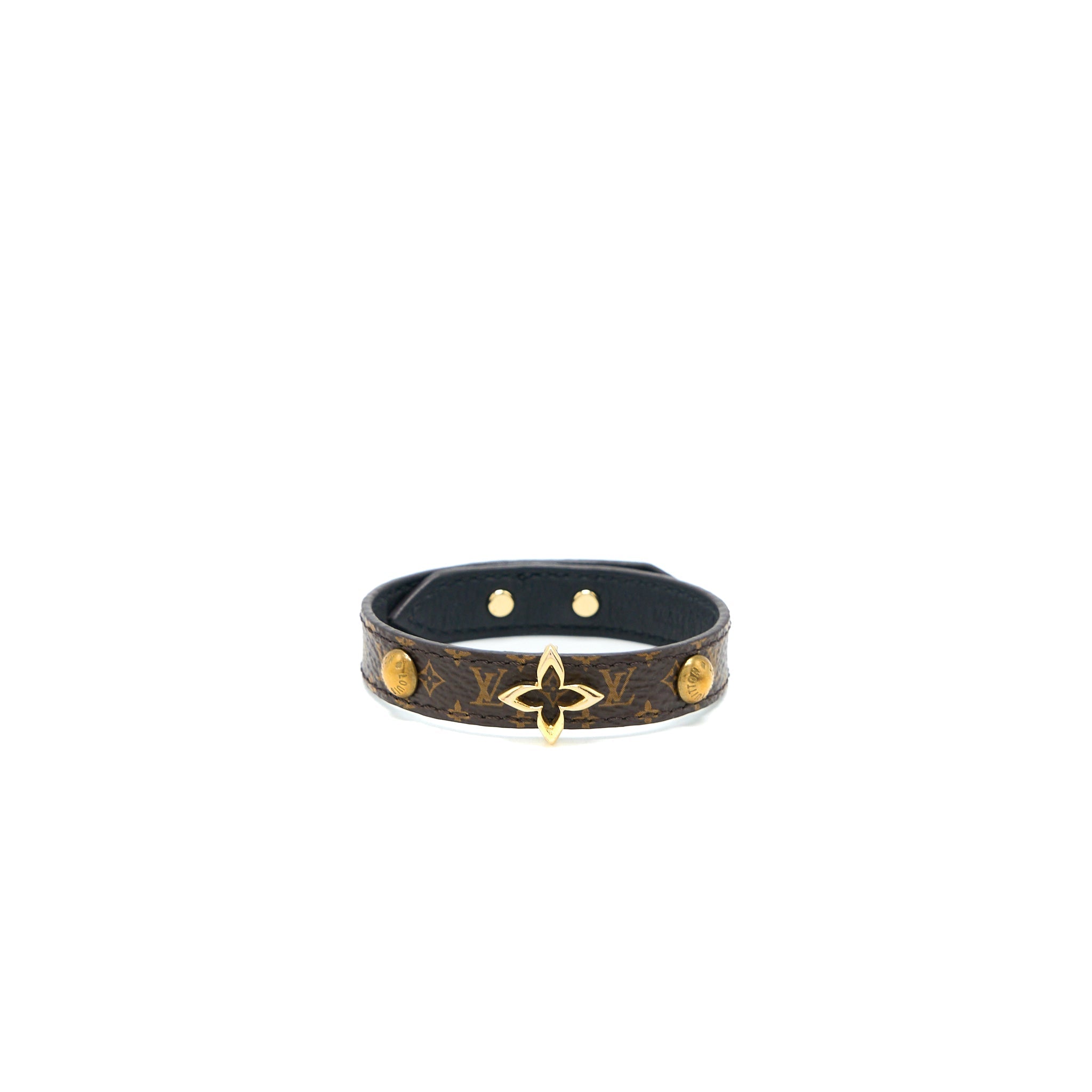 LOUIS VUITTON BLOOMING BRACELET MONOGRAM CANVAS GHW