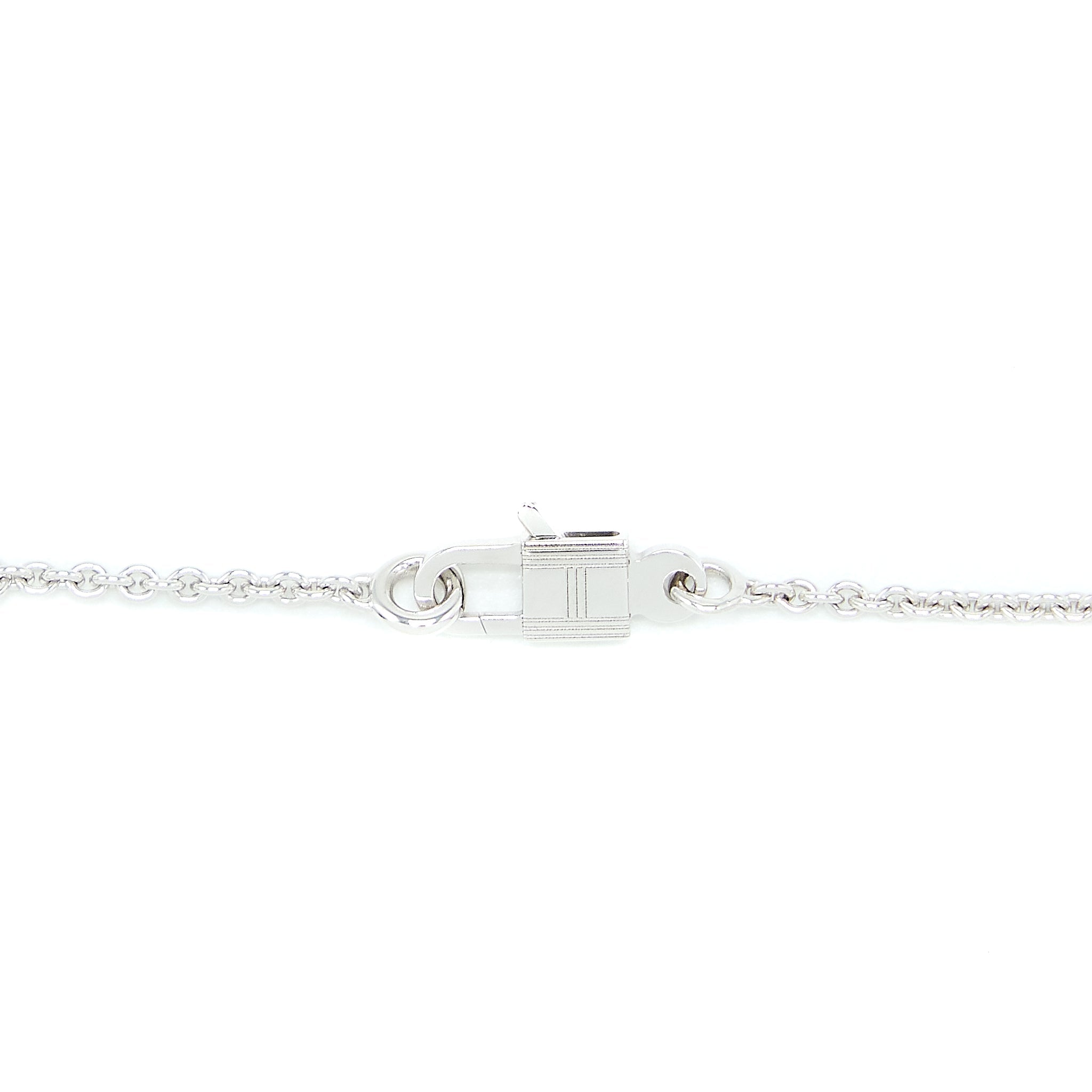 HERMES CONSTANCE AMULETTE PENDANT WHITE GOLD DIAMONDS