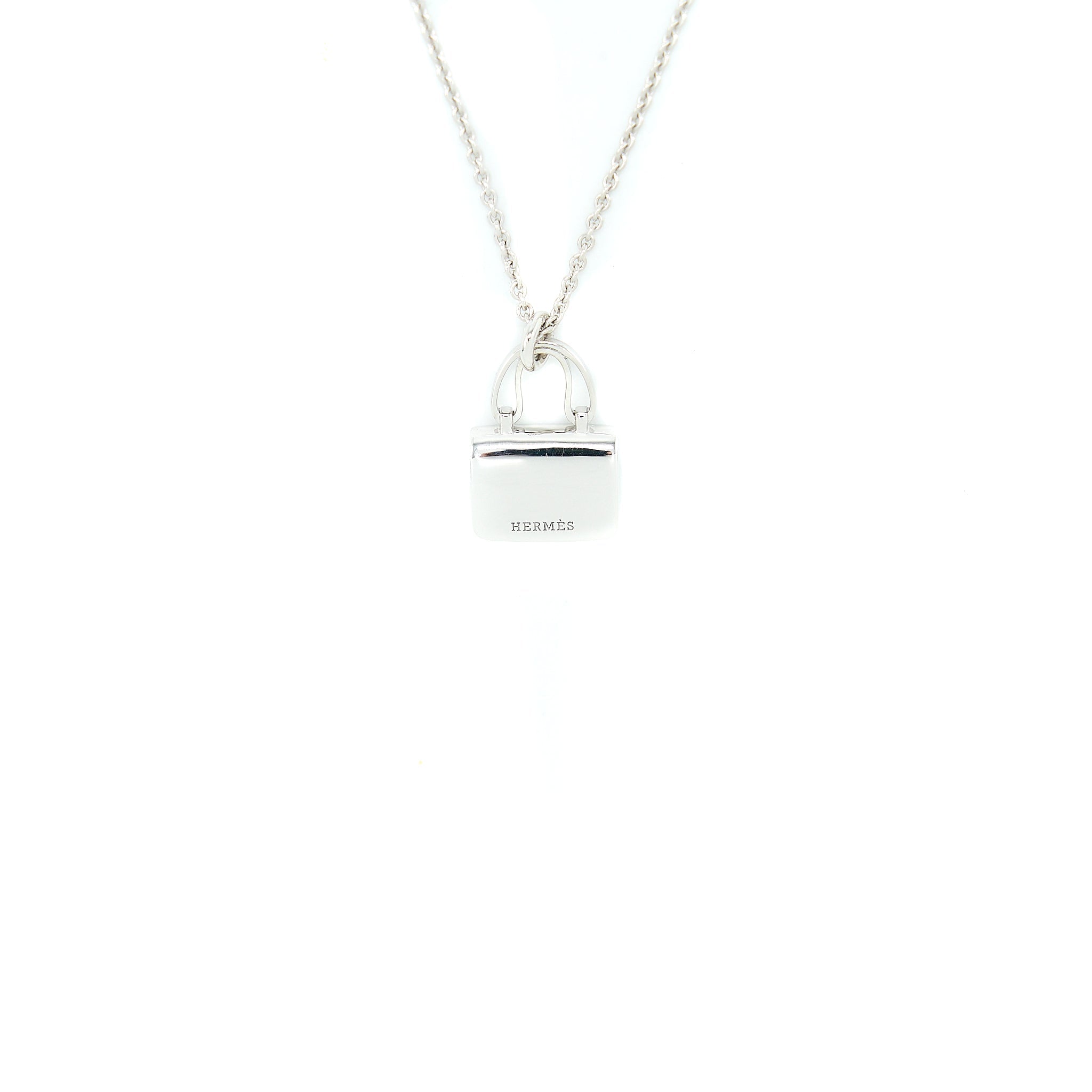 HERMES AMULETTE CONSTANCE PENDANT WHITE GOLD DIAMONDS