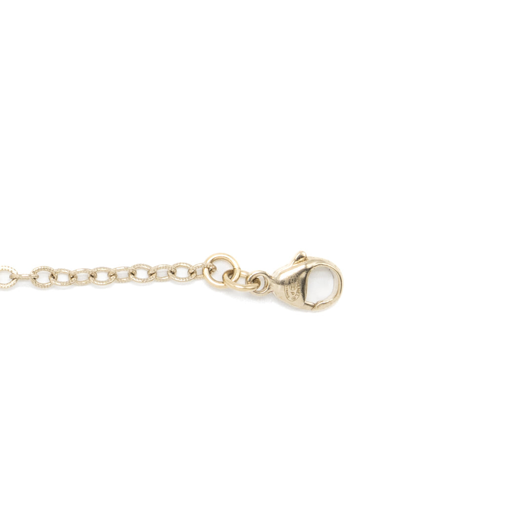CHANEL CC LOGO DROPPED/PEARL BRACELET LIGHT GOLD TONE